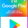 Google Play Gift Voucher 50 EURO
