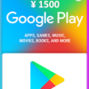 Google Play Gift Voucher 1500 YEN